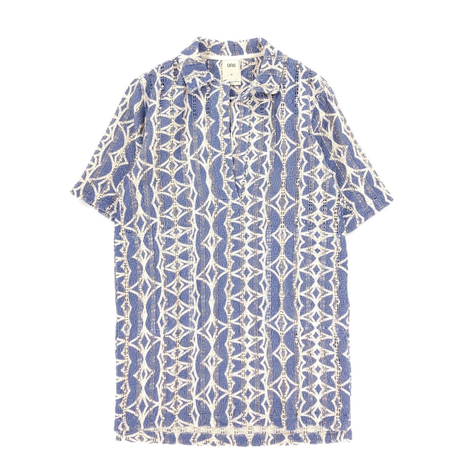 Nwt Oas Arko Nuri Dress Blue Crochet Swim Coverup Resort Boho Coastal Clean Girl